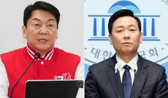 안철수·이광재 사진모습.