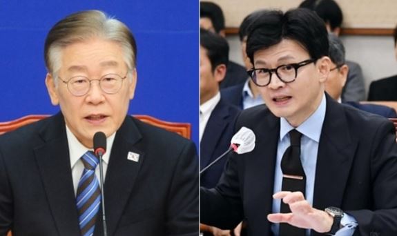 이재명 더불어민주당 대표·한동훈 국민의힘 비상대책위원장.