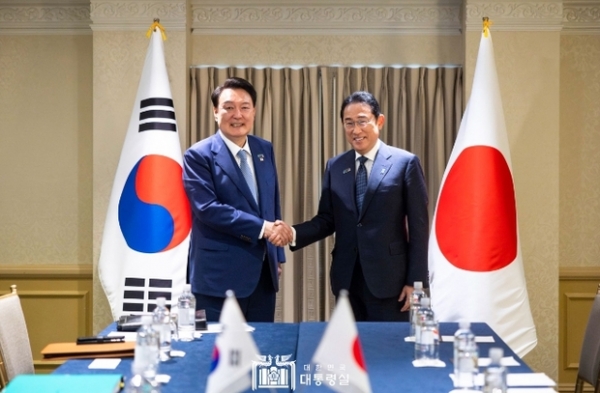 ▲ 7월 10일 윤석열 대통령은 기시다 후미오 일본 총리와 한일 정상회담을 가졌다.