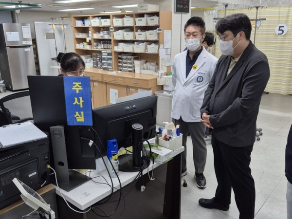 ▲ 조은병원 방문 사진모습,