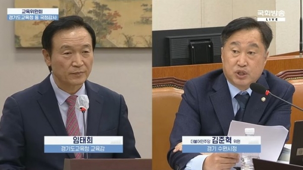 ▲ 김준혁 의원, “학군 조정은 경기도 수원 가장 중요한 문제”국정감사 질의 © 굿 뉴스통신