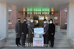 ▲ 군부대에 안경 나눔 행사 장면.