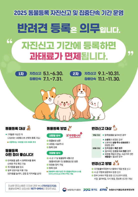 ▲ 반려동물 등록 자진신고 홍보물,