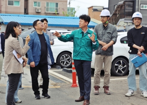 ▲ 수원시 권선구, 평동지역 주요사업 현장방문 사진모습.